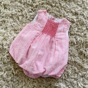 Baby bubble with smocking